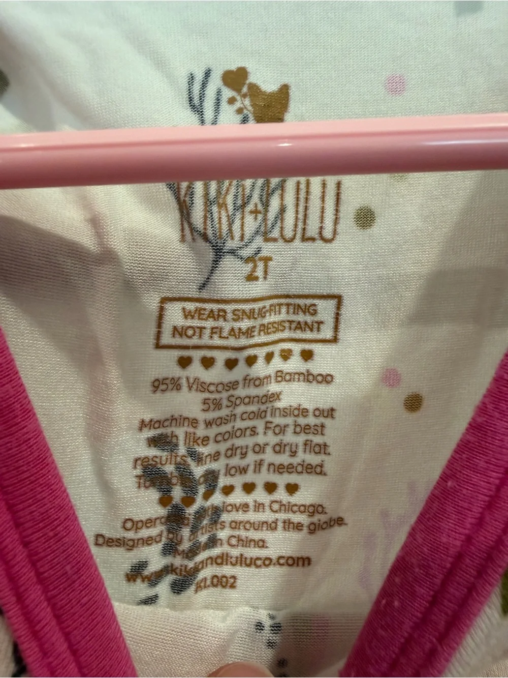 Girls Light Pink Sea Life Bamboo Pajama Set with Ruffle Sleeves